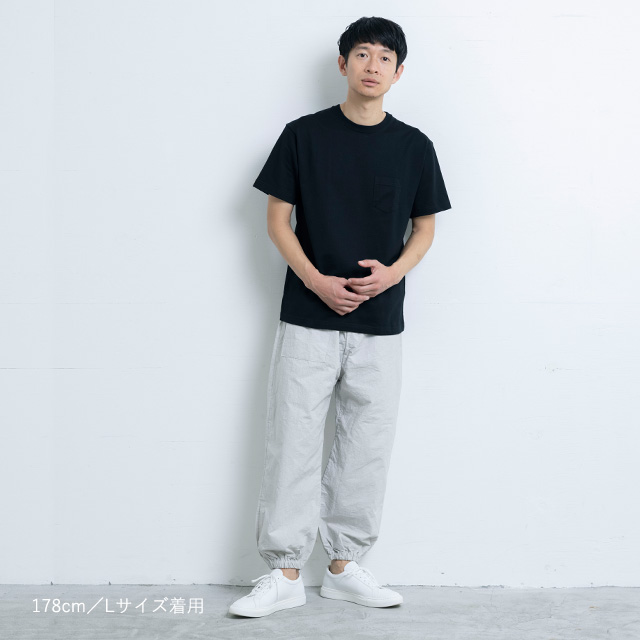 【WEB限定】タイプライター生地のもんぺパンツ