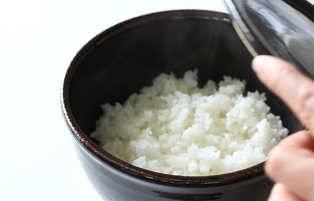 炊きたてのような、ほかほかご飯に